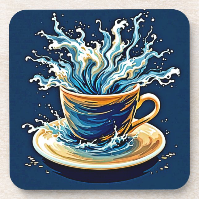 Oceanic Coffee Splash Coaster (Front)