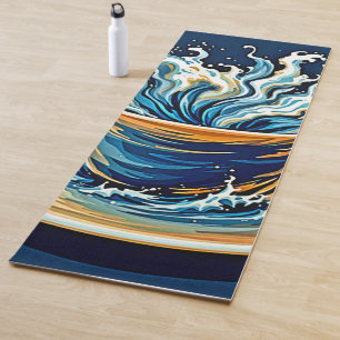 Oceanic Coffee Splash Yoga Mat
