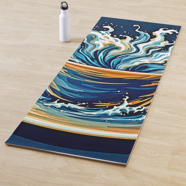 Oceanic Coffee Splash Yoga Mat (In Situ)