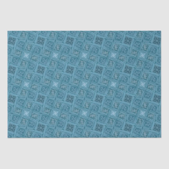 Oceanic Geometric Seamless Pattern Tissue Paper (Front)