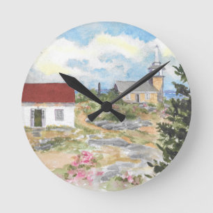 Oceanic Hotel on Star Island View Round Clock