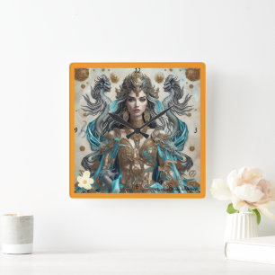 "Oceanic Legend Born" Square Wall Clock