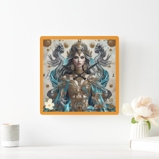 "Oceanic Legend Born" Square Wall Clock (Home)