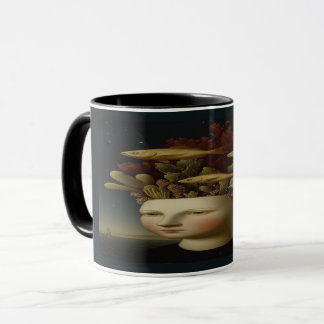 Oceanic Mind Coral Crown Surreal Art Mug