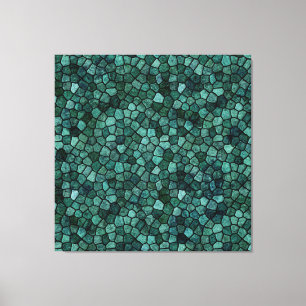Oceanic Mosaic Crust Texture Abstract Pattern Canvas Print