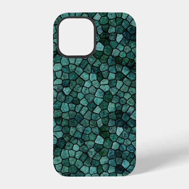 Oceanic Mosaic Crust Texture Abstract Pattern iPhone Case (Back)