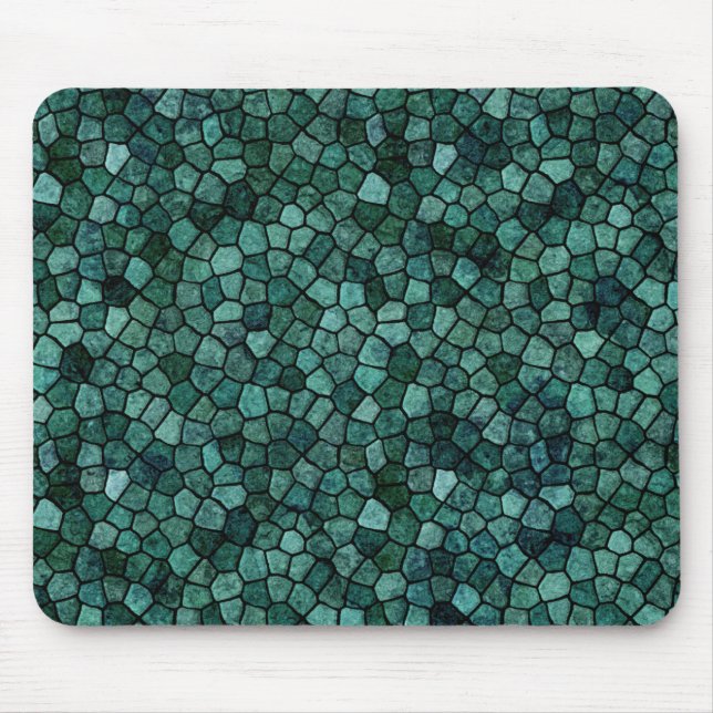 Oceanic Mosaic Crust Texture Abstract Pattern Mouse Pad (Front)