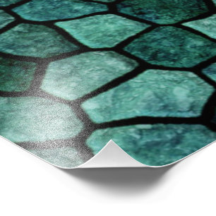 Oceanic Mosaic Crust Texture Abstract Pattern Photo Print