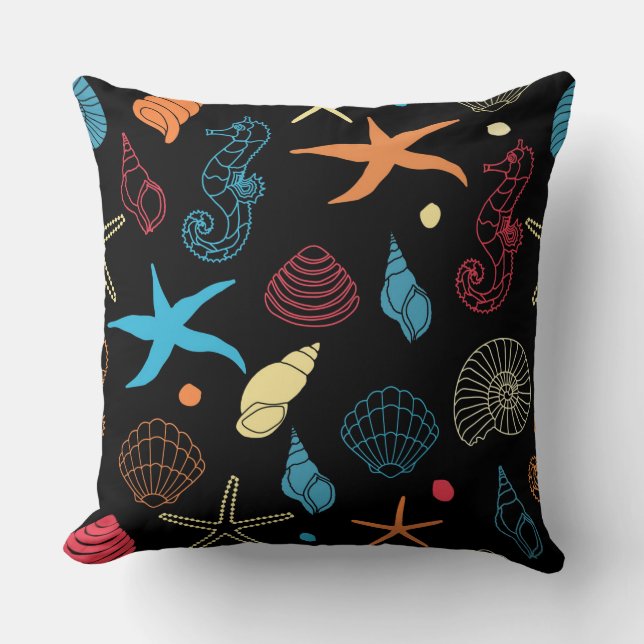 Oceanic Oasis Throw Pillow (Front)