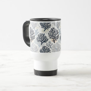 Oceanic Vibes Botanical Corals Travel Mug