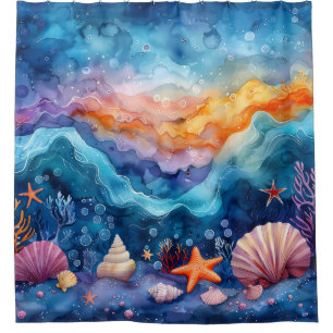  “Oceanic Watercolor Serenade”