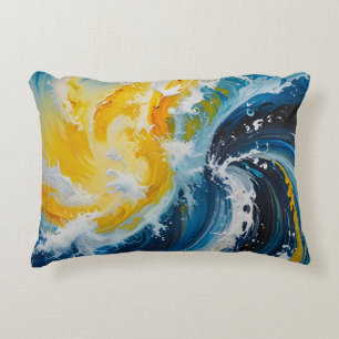 Oceanic Whirlwind Accent Pillow