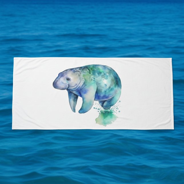 Oceanic Whisper Manatee Bath Towel (Creator Uploaded)