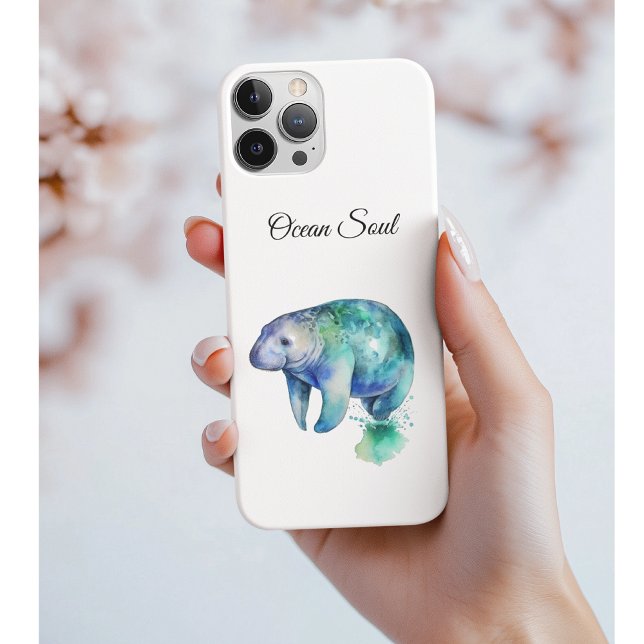Oceanic Whisper Manatee, custom Case-Mate iPhone Case (Creator Uploaded)