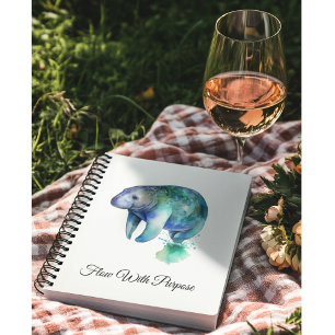 Oceanic Whisper Manatee, custom Notebook