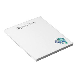Oceanic Whisper Manatee, custom Notepad