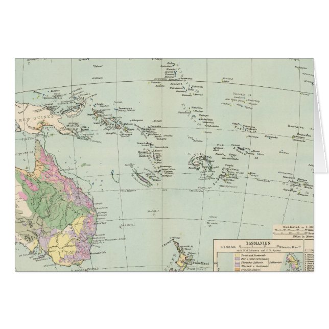 Océanie - Carte Atlas de l'Océanie (Devant horizontal)