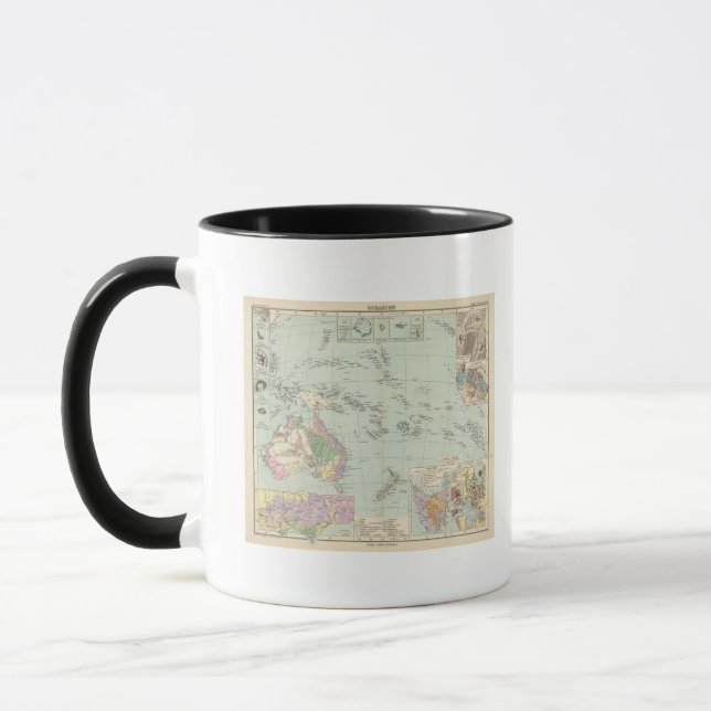 Oceanien - Atlas Map of Oceania Mug (Left)