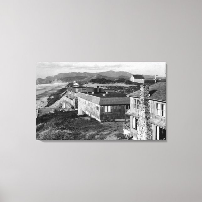 Oceanlake, Oregon View of the Surftides Canvas Print (Front)