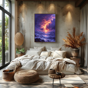 Oceano and the Raging Sky: Surrealism Poster