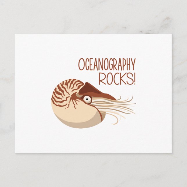 Oceanography Rocks Postcard (Front)