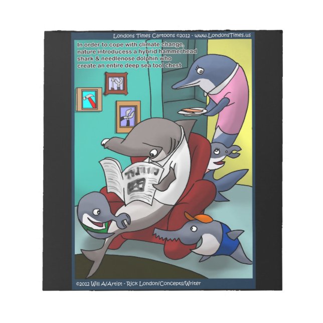Oceanograpy/Global Warming Cartoon Notepad by Rick (Front)