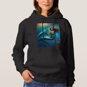 "Ocean's Dance: A Mermaid and Dolphins' Journey" Hoodie