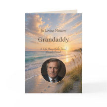 Ocean's Embrace Memorial Photo Card | Personalized