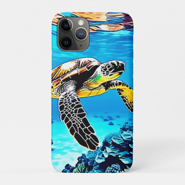 Ocean's Embrace: Sea Turtle's Journey Case-Mate iPhone Case (Back)