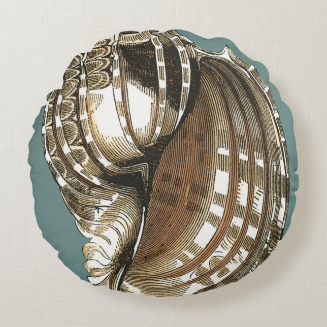 Ocean's Jewel Round Pillow (Front)