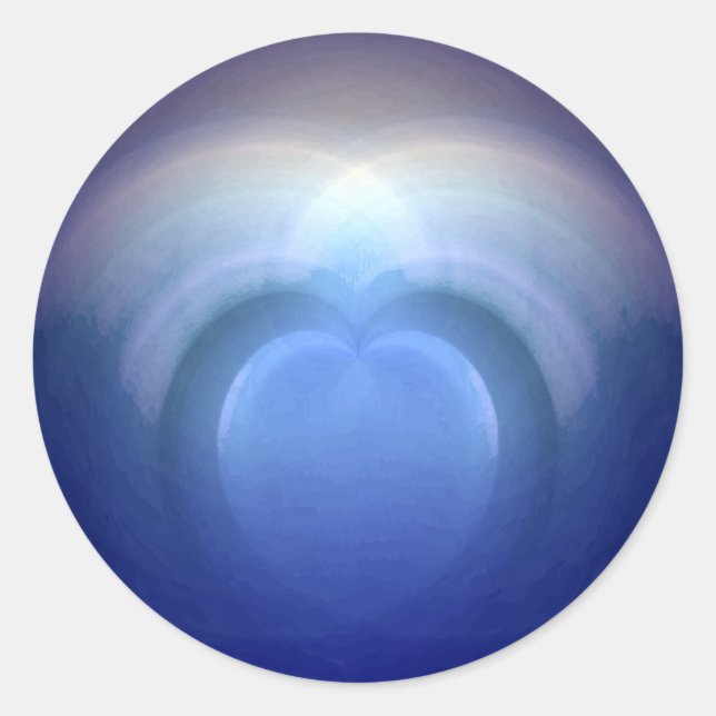 Oceans of Love Wedding Classic Round Sticker (Front)