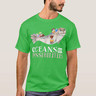 Oceans Of Possibilities Summer Child Reading Book T-Shirt