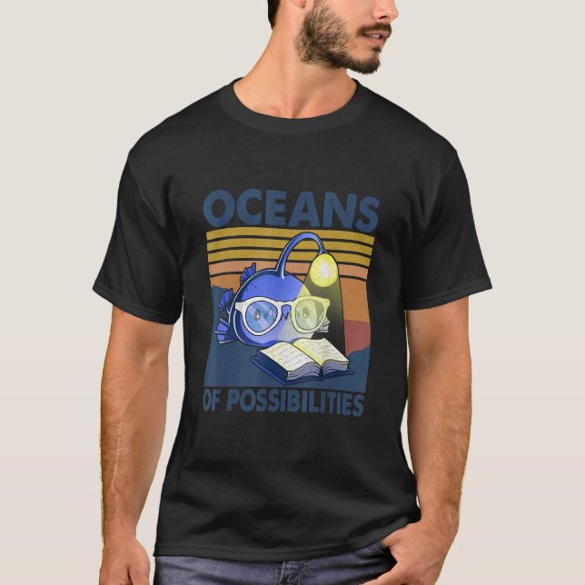 Oceans Of Possibilities Summer Reading 2022 Angler T-Shirt (Front)