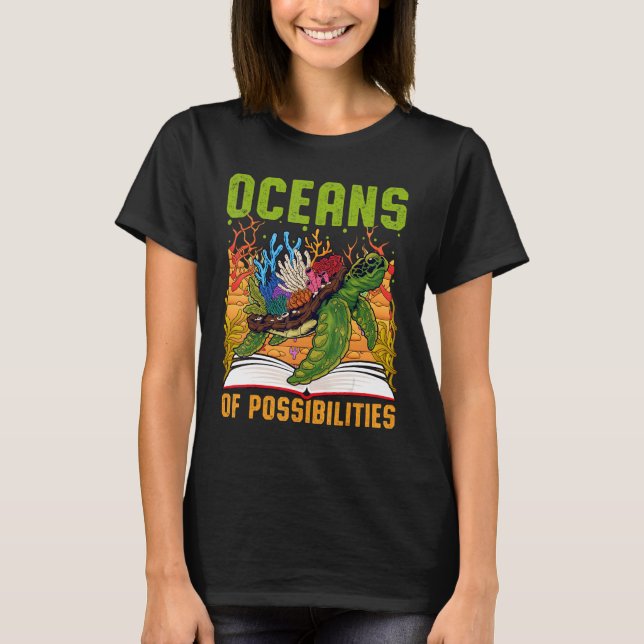 Oceans Of Possibilities Summer Reading Librarian T T-Shirt (Front)