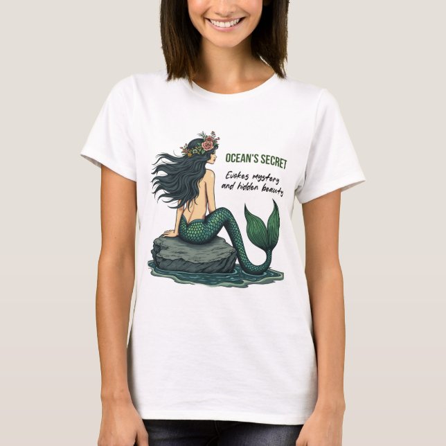 Ocean's Secret Mermaid Graphic  T-Shirt (Front)