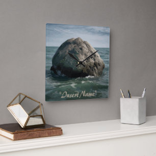 Ocean's Sentinel Square Wall Clock
