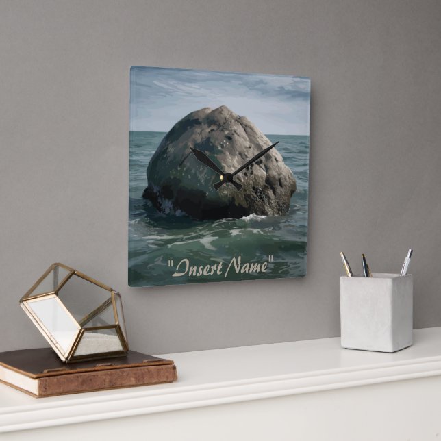 Ocean's Sentinel Square Wall Clock (Office)