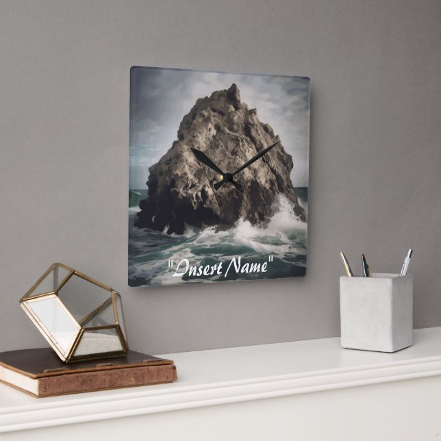 Ocean's Sentinel Square Wall Clock (Office)