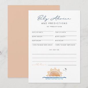 OCEANSIDE Beach Baby Advice and Predictions Card