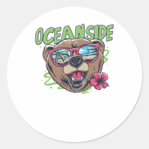 Oceanside Classic Round Sticker