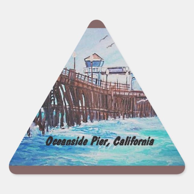 Oceanside Pier Painting Sticker (Front)