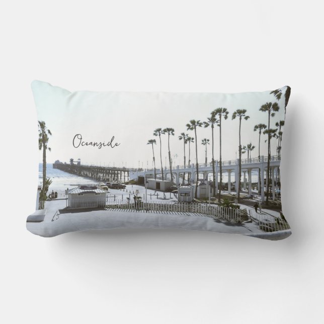 Oceanside Pier Photo  Lumbar Pillow (Front)