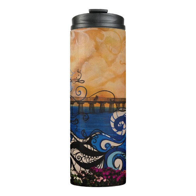 Oceanside Scene Thermal Tumbler (Front)