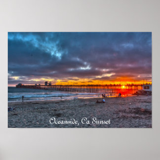 Oceanside Sunset Poster