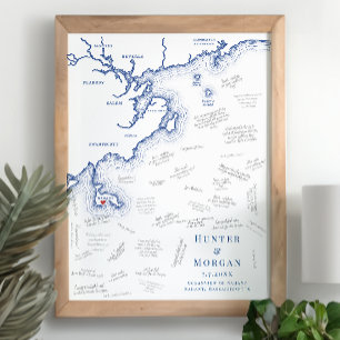 Oceanview of Nahant Alternative Wedding Guest Book