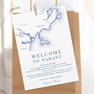 Oceanview of Nahant Wedding Weekend Itinerary Thank You Card