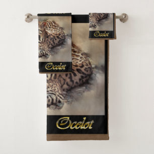 Ocelot Lovers Bath Towel Set