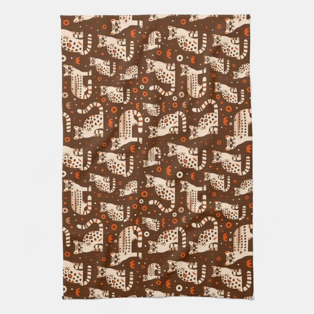 Ocelot Pattern Kitchen Towel (Vertical)