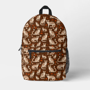 Ocelot Pattern Printed Backpack