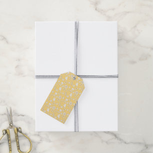 Ocher flowers tags